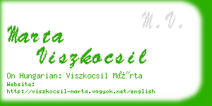 marta viszkocsil business card